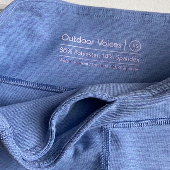 Outdoor Voices Crop Warmup Legging Baby Blue XS - Picture 5 of 6